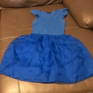 Betsey Johnson blue taffeta/cotton spandex  dress